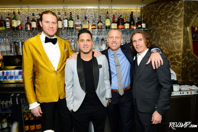 HEIST owners Timothy Sheldon, Patrick Osuna, and Charles Koch with Keystone Hospitality's Kristopher Carr.